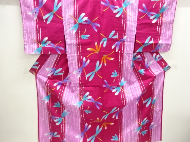 JAPANESE KIMONO / YUKATA / COTTON / DRAGONFLY